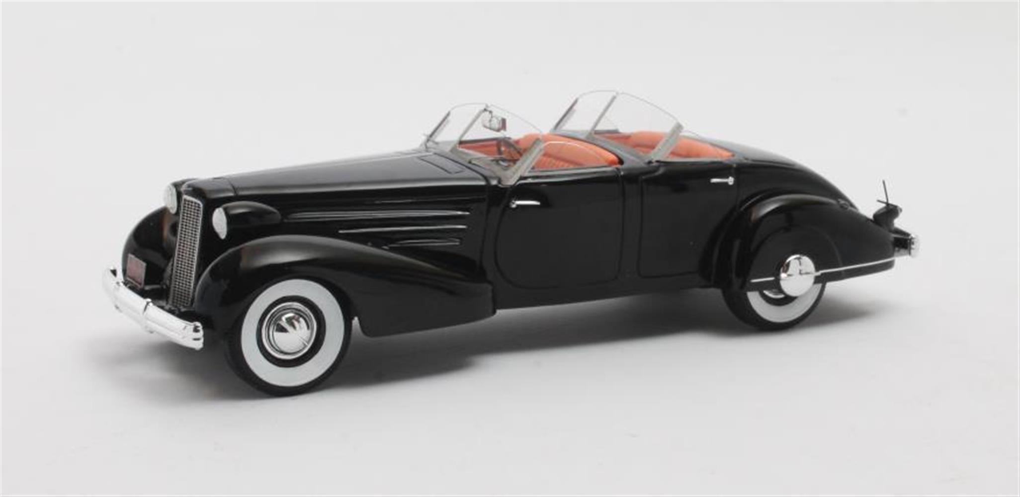 Cadillac V16 DCS Phaeton (open) 1937 Zwart - 1:43